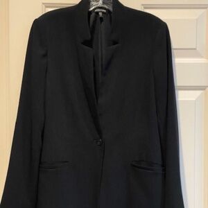 Eileen Fisher Black Notched Collar Jacket